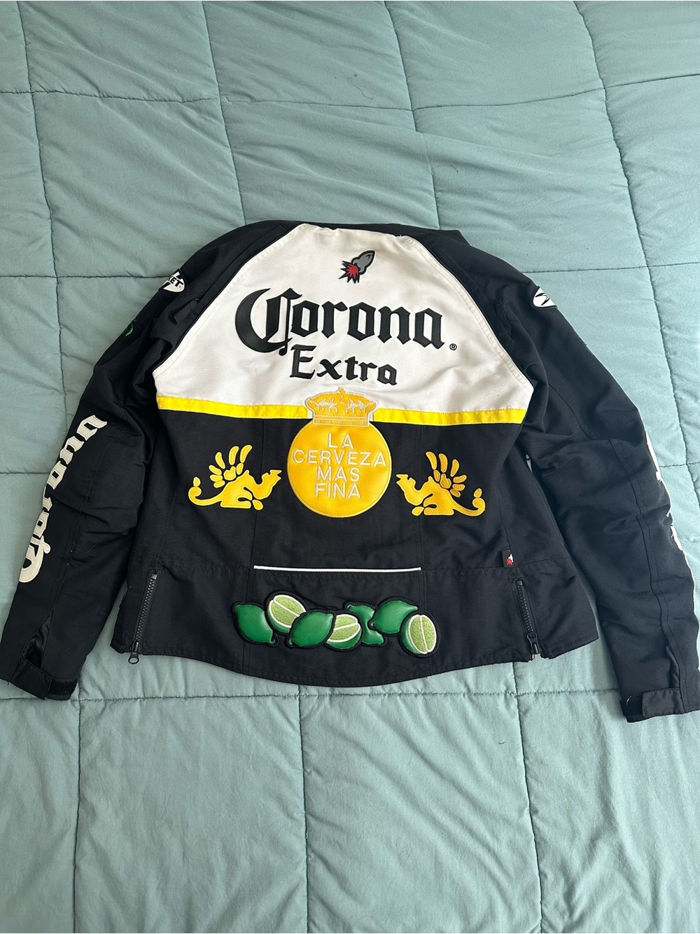 Corona Extra Branded Black & White Jacket Joe Rocket Female